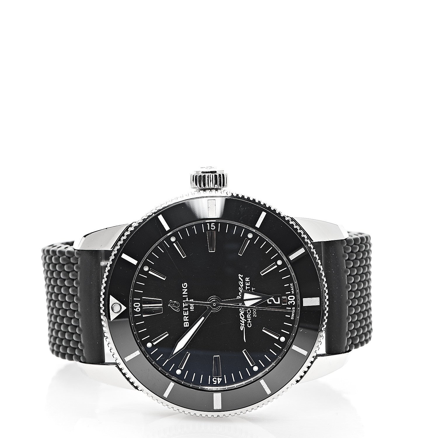 Breitling Stainless Steel Rubber 44mm Superocean Heritage II B20 Automatic Watch Volcano Black AB2030 2 of 8