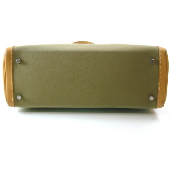 Barenia Toile Kelly 35 Handbag Khaki