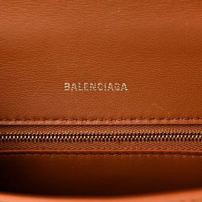 Balenciaga Shiny Box Calfskin Small Hourglass Top Handle Bag Camel 6 of 9