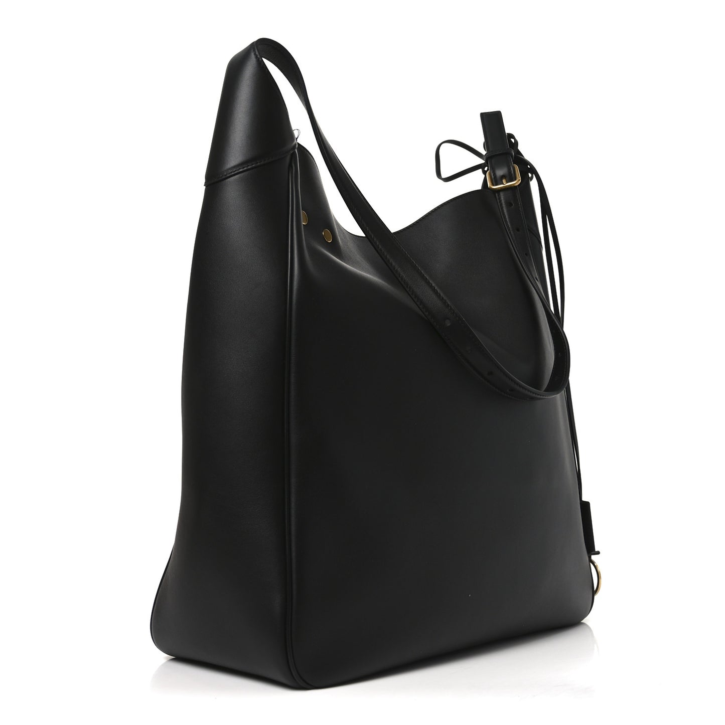 Smooth Calfskin Large Bel Air Hobo Black
