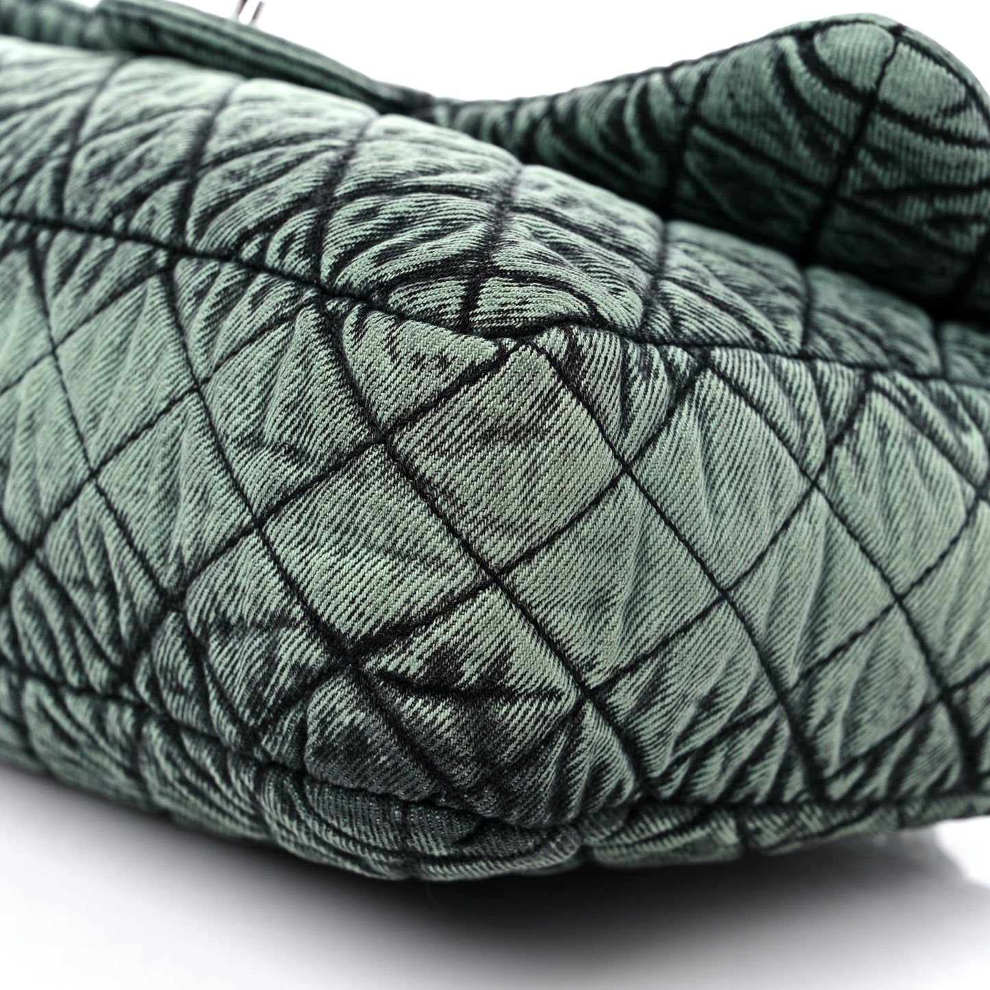 Denim Quilted Denimpression Flap Green Black