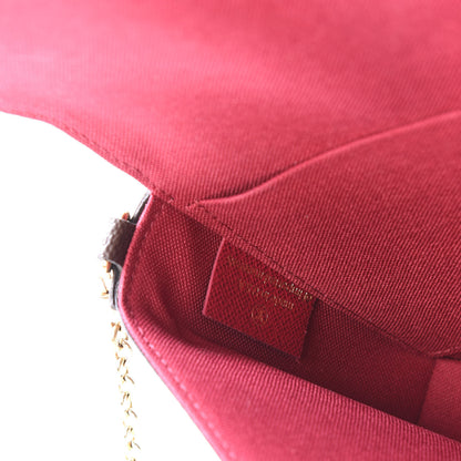 Louis Vuitton Monogram Pochette Felicie Chain Wallet Fuchsia 8 of 11