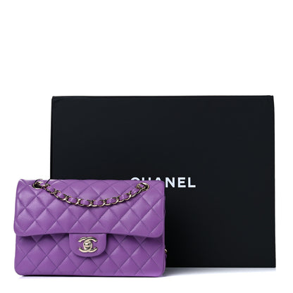 Chanel Caviar Quilted Small Double Flap Purple 10 of 10
