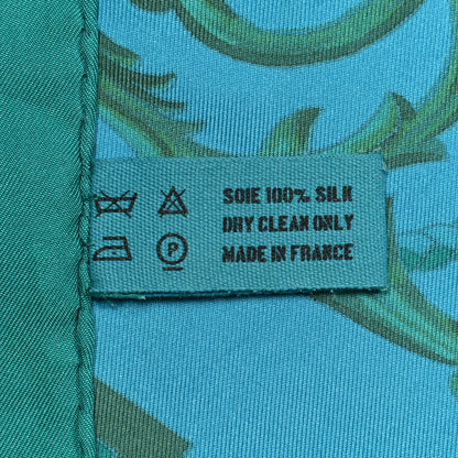 Hermes Silk Dip Dye Les Cles Shawl Giant Scarf 140 Turquoise Fonce Canard 4 of 5