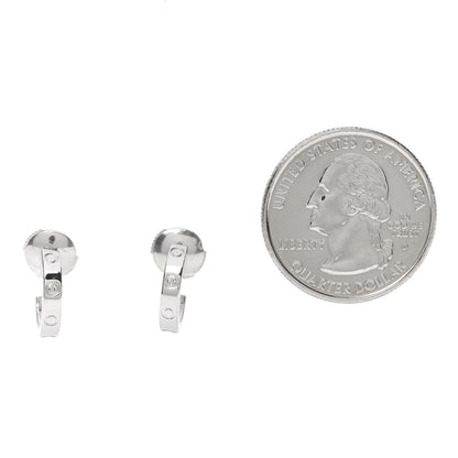 Cartier 18K White Gold Small LOVE Hoop Earrings 2 of 5