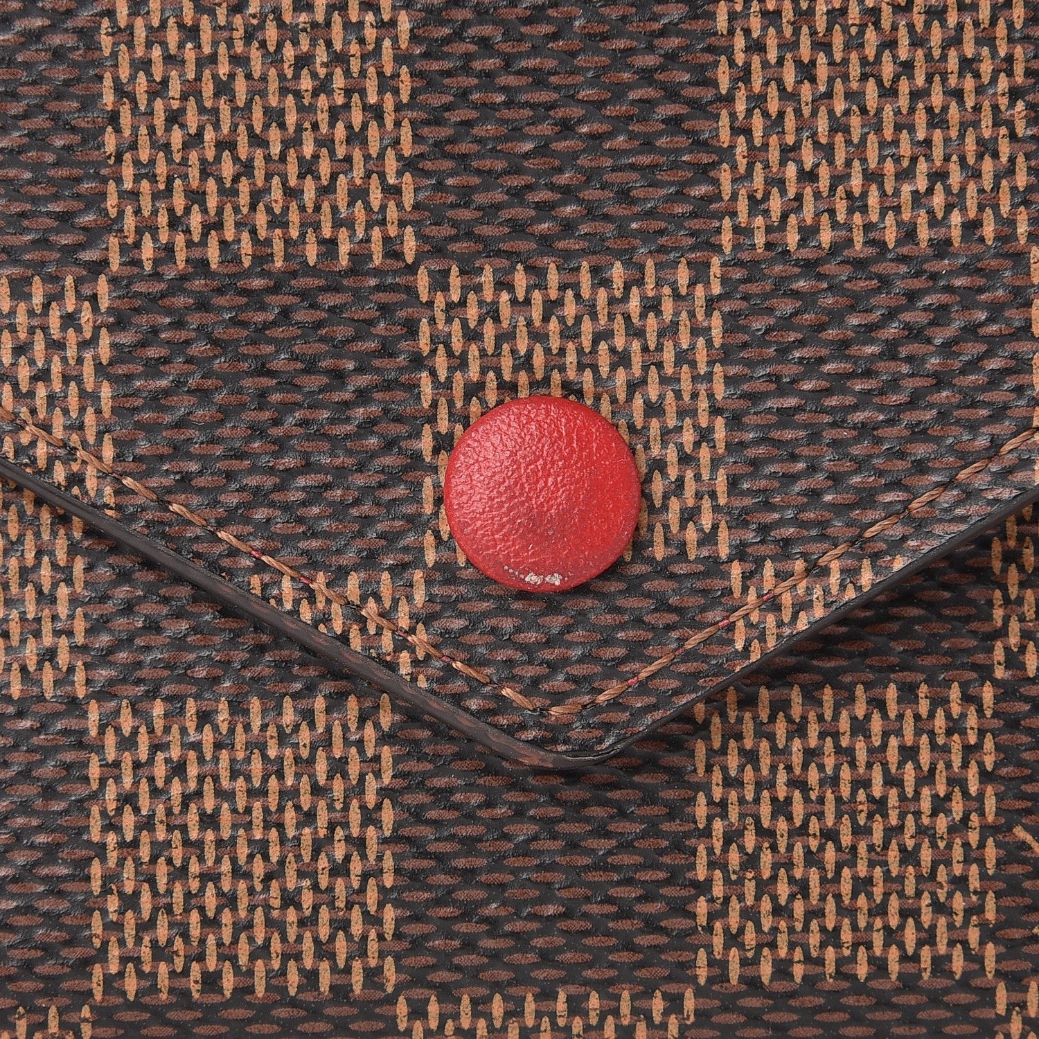 Louis Vuitton Damier Ebene Victorine Wallet Red 7 of 10