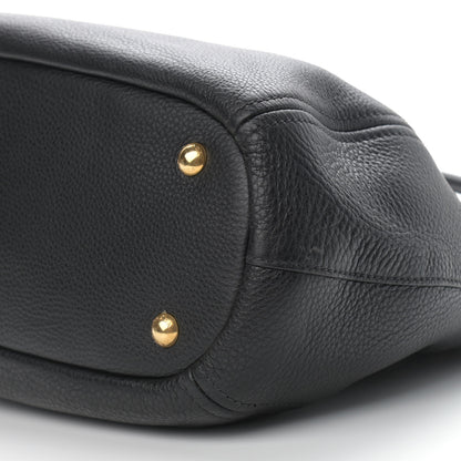 Prada Vitello Phenix Shoulder Bag Black 8 of 9