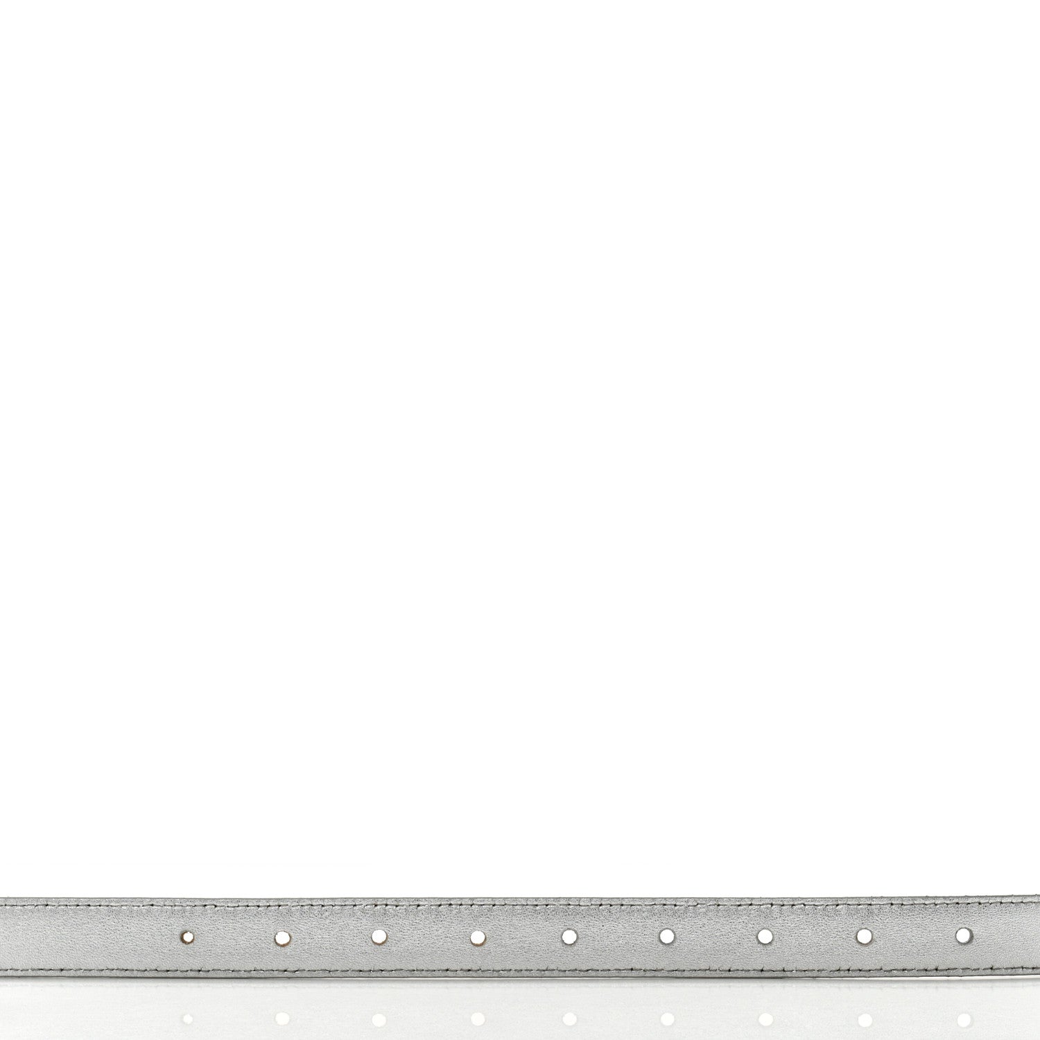 Prada Metallic Brushed Calfskin Triangle Logo Belt 75 30 Weiss 4 of 6