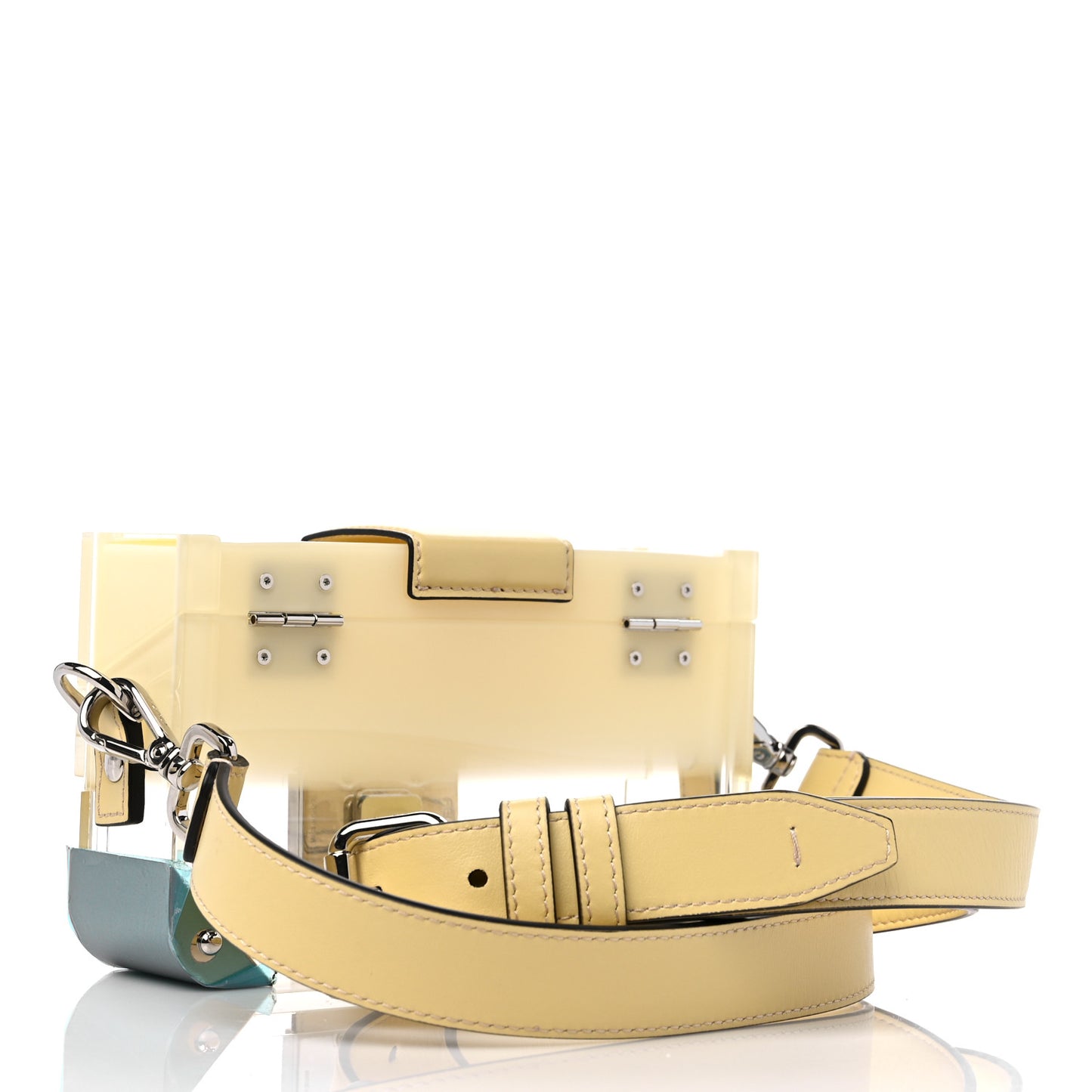 Plexiglass Vitello Cover Sfumato Mini Baguette Trunk Banana Transparent