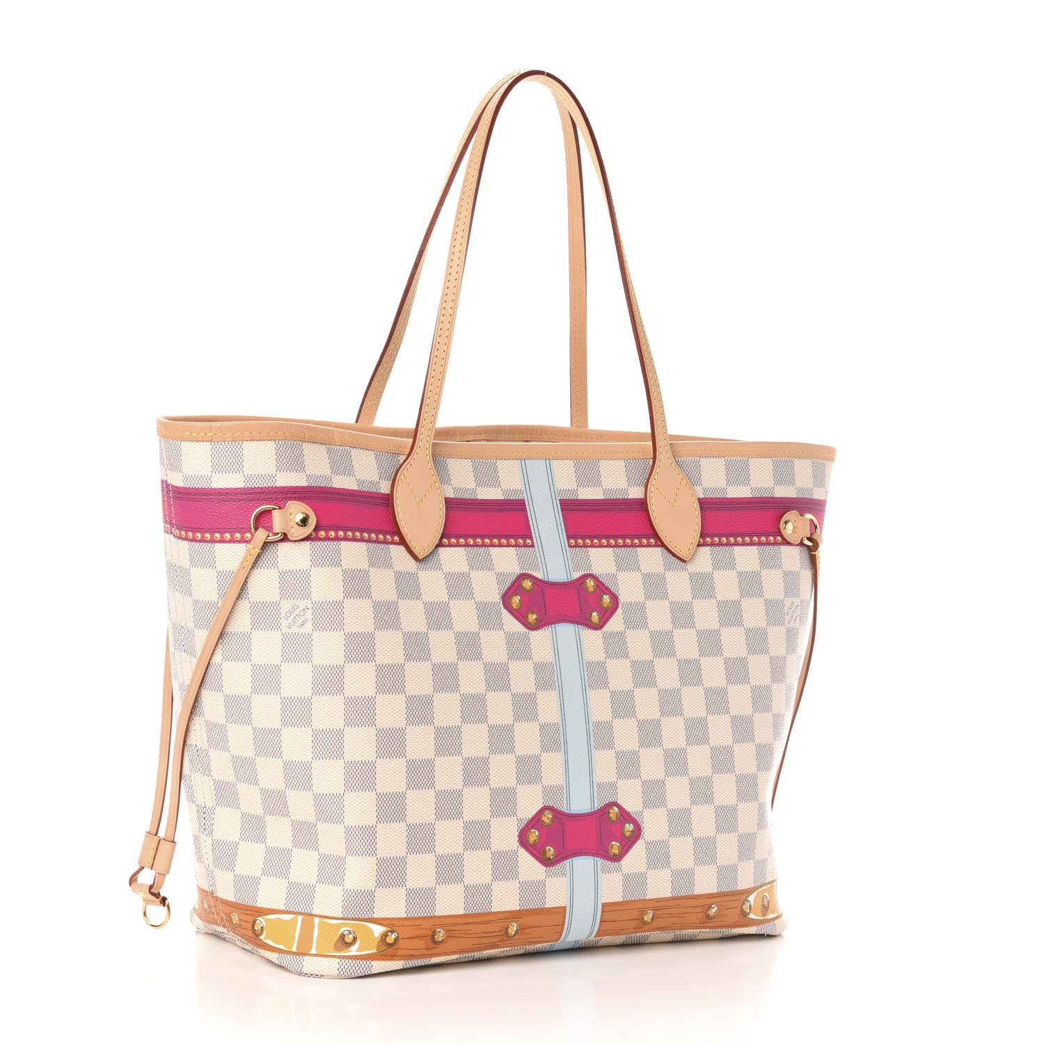Louis Vuitton Damier Azur Summer Trunks Newport Beach Neo Neverfull MM 4 of 13