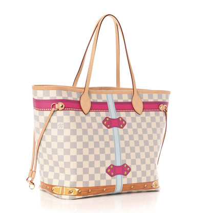 Louis Vuitton Damier Azur Summer Trunks Newport Beach Neo Neverfull MM 4 of 13