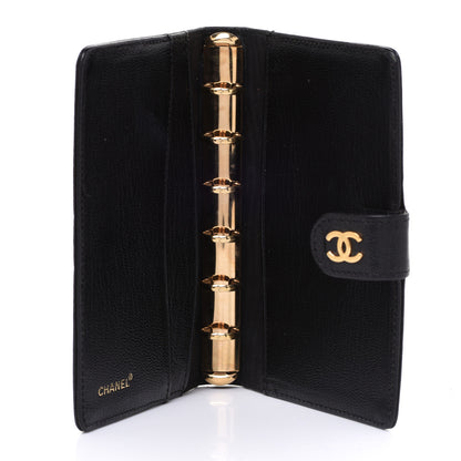 Chanel Goatskin Small Ring Agenda Planner Black 5 of 8