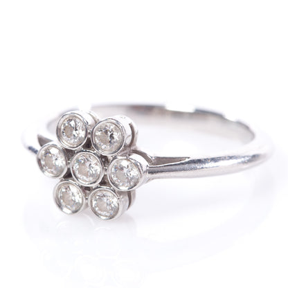 Tiffany Platinum Diamond Flower Ring 5 2 of 4