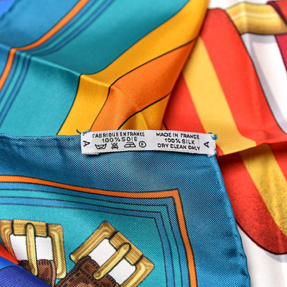 Hermes Silk Sangles Scarf 90 White 5 of 5