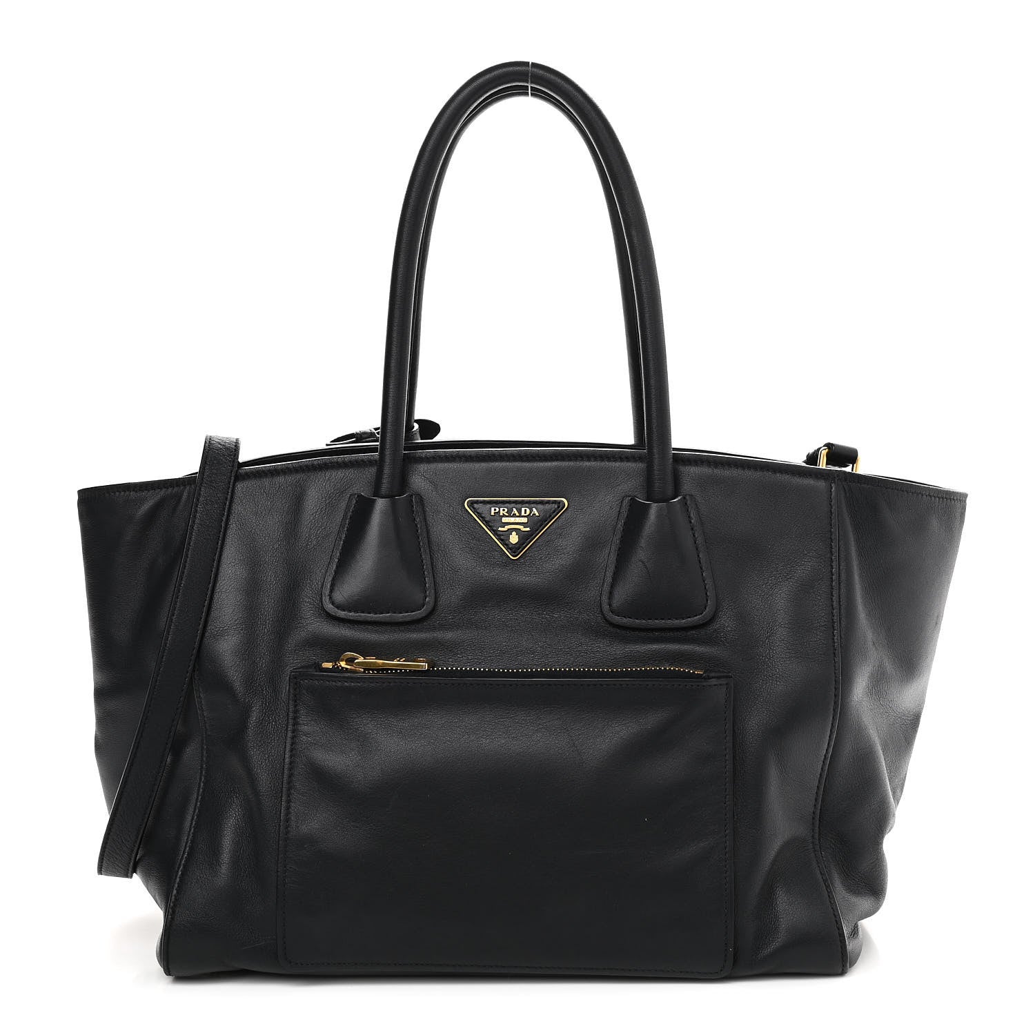 Prada Soft Calf Shopping Tote Baltico 1 of 11