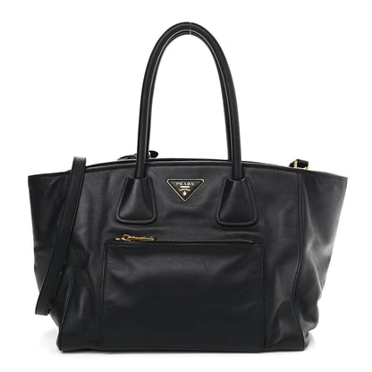 Prada Soft Calf Shopping Tote Baltico 1 of 11