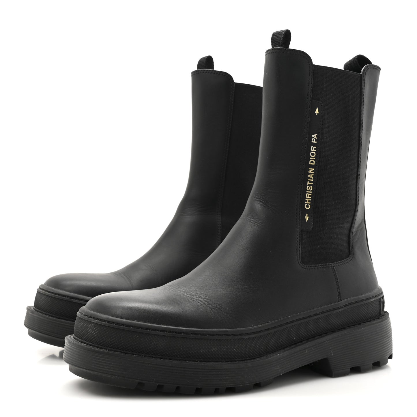 Calfskin Dior Trial Ankle Boots 38.5 Black