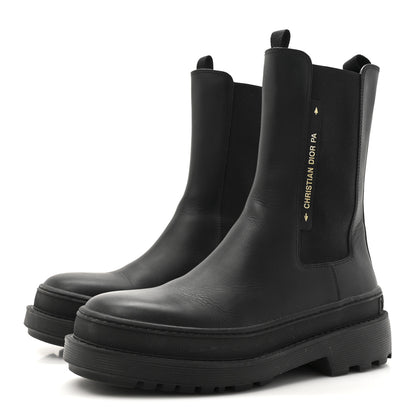 Christian Dior Calfskin Dior Trial Ankle Boots 38.5 Black 4 of 12