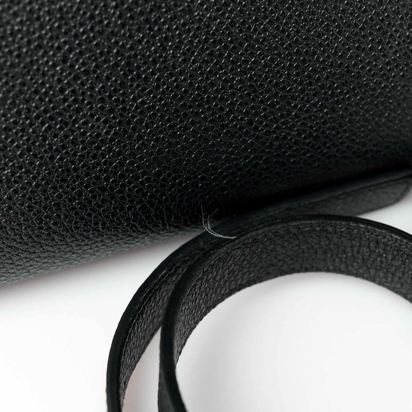 Grained Calfskin Nano Sac De Jour Black