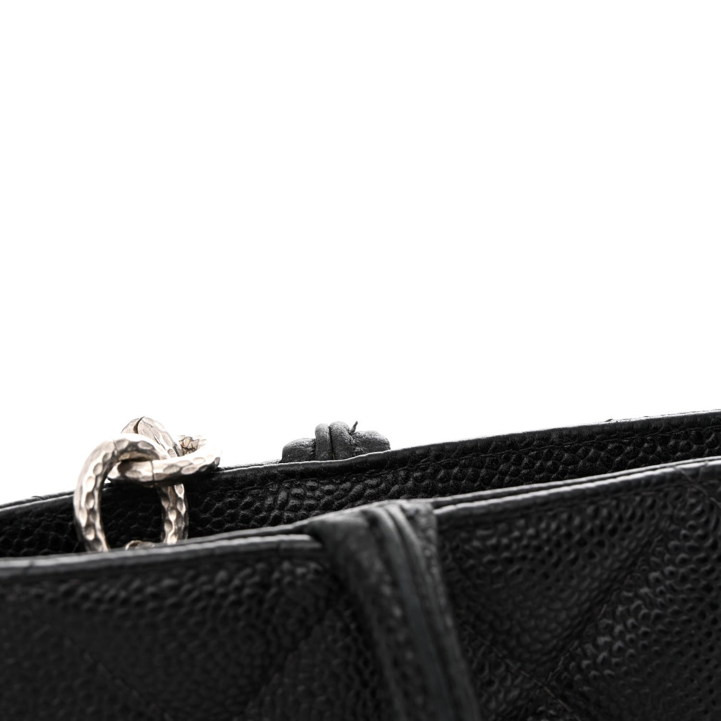 Caviar Quilted Medallion Tote Black