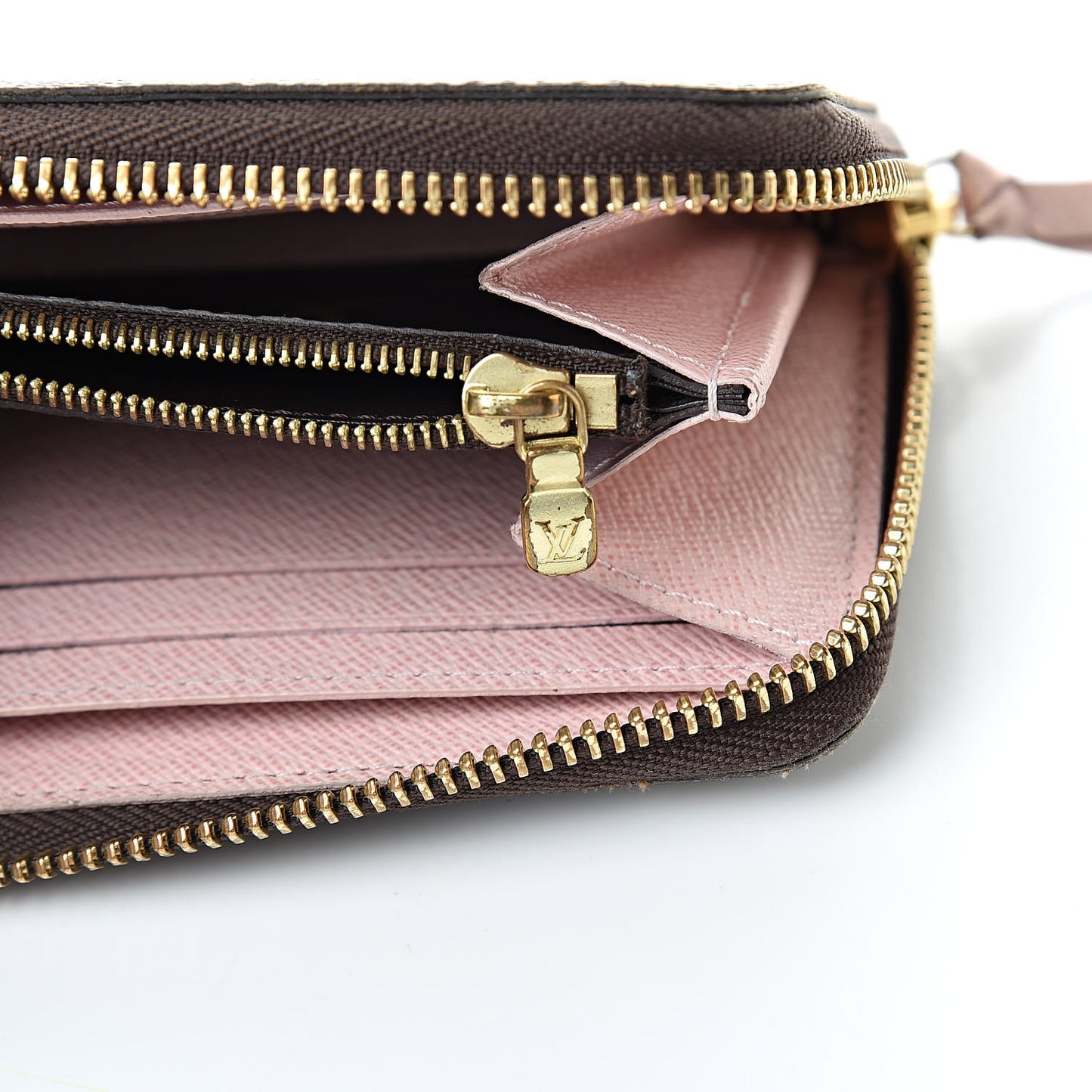Monogram Clemence Wallet Rose Ballerine