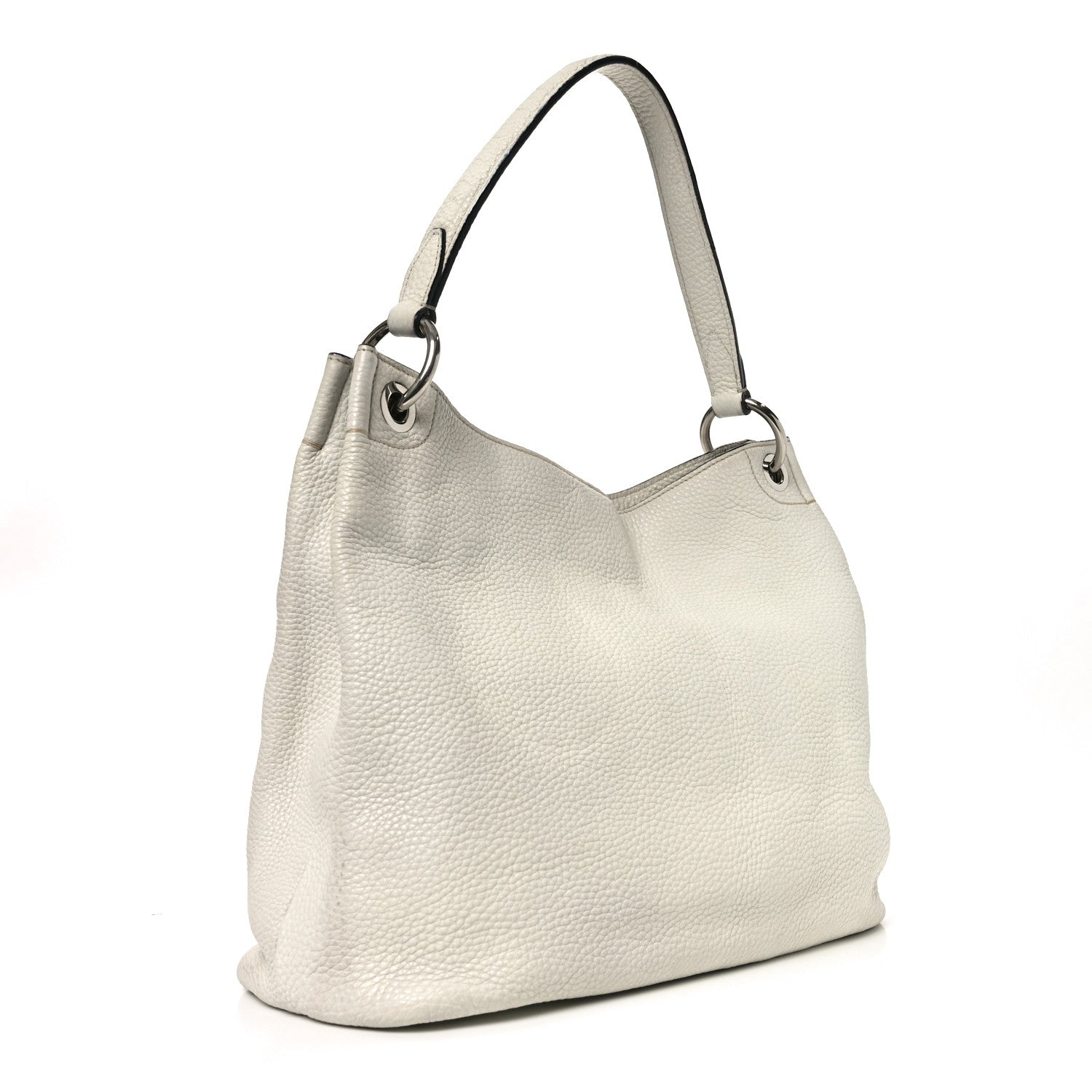 Prada Vitello Daino Hobo Bag White 3 of 9