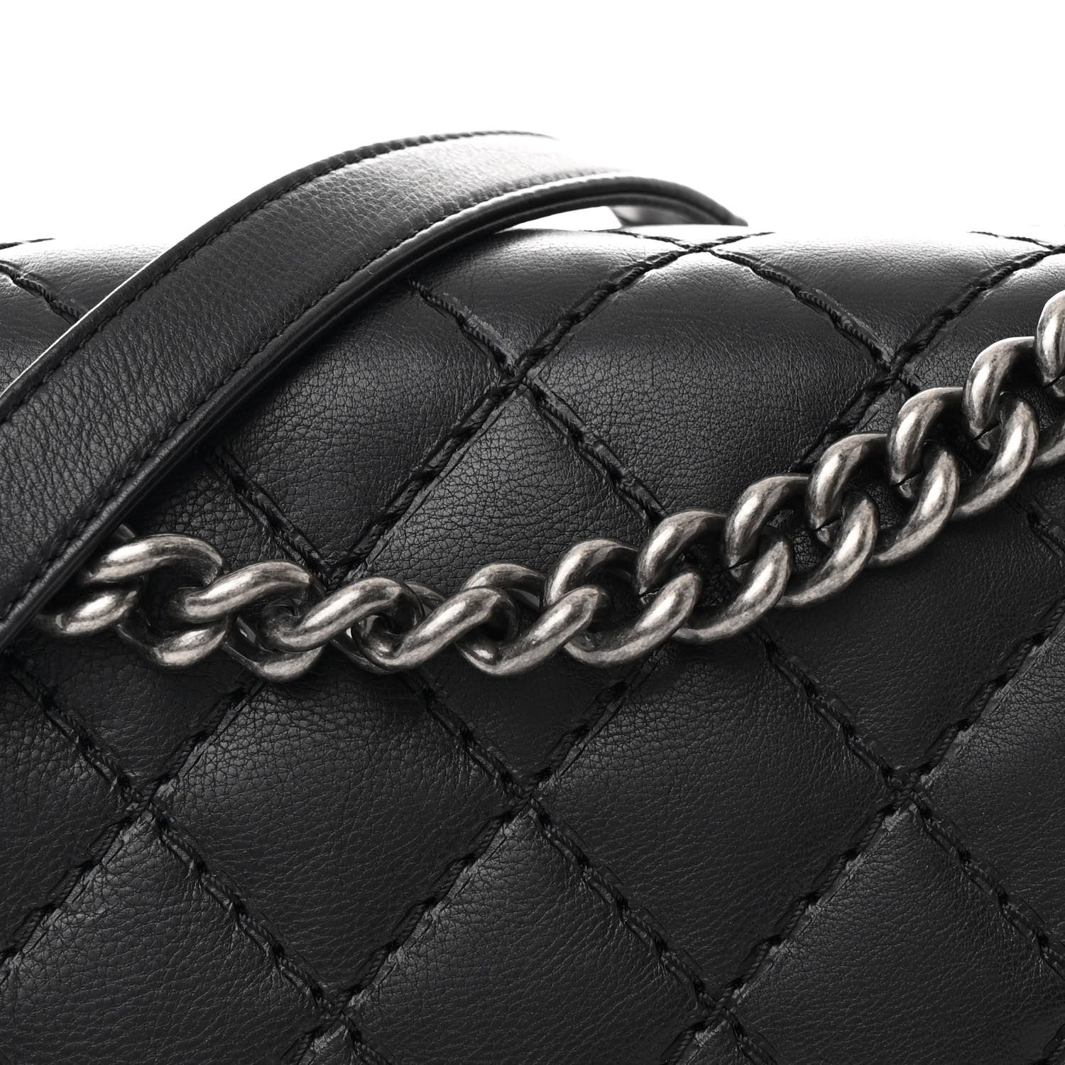 Chanel Calfskin Double Stitch Large Boy Flap Black 8 of 10