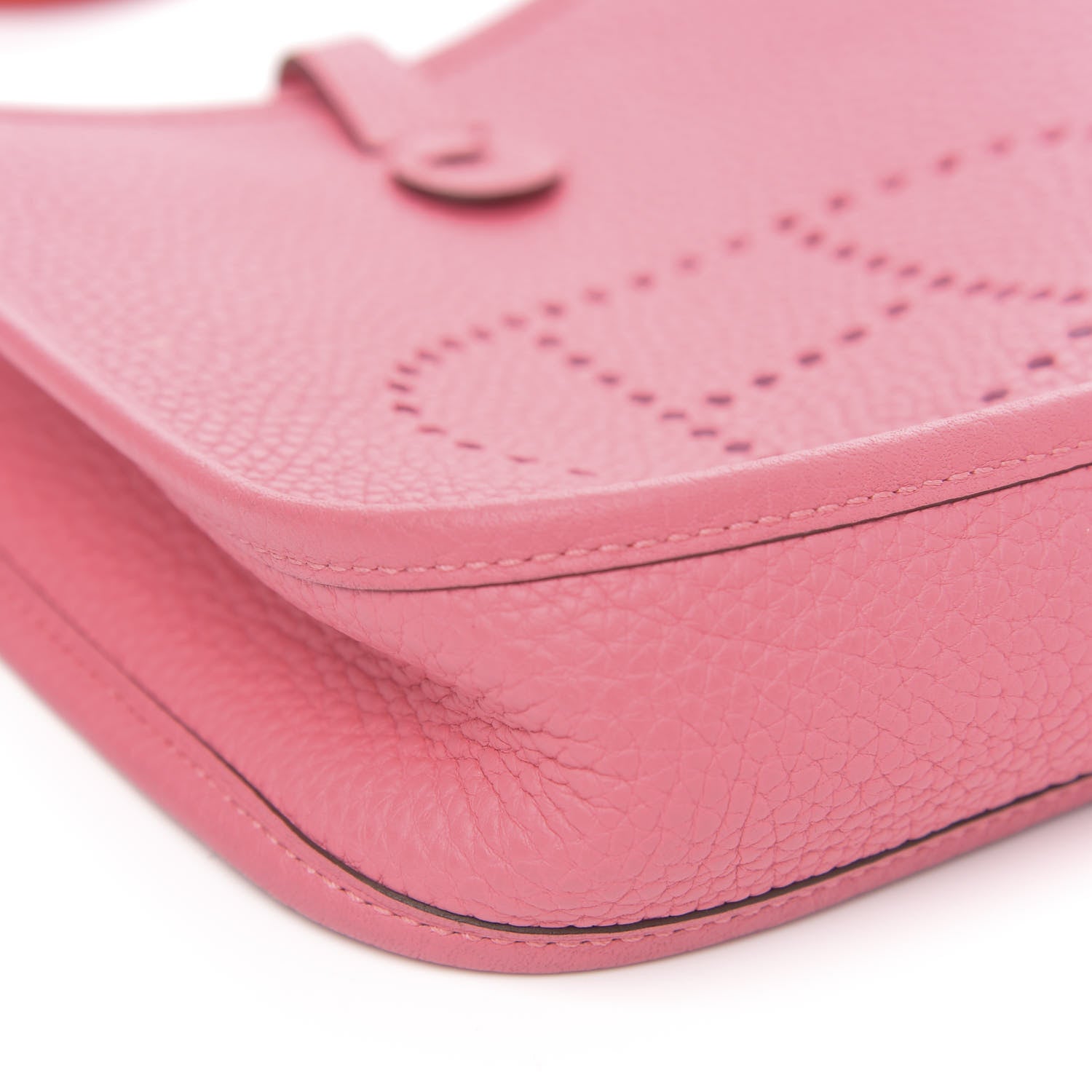 Hermes Taurillon Clemence Amazone Evelyne TPM Rose Azalee Rouge Pivoine 9 of 11
