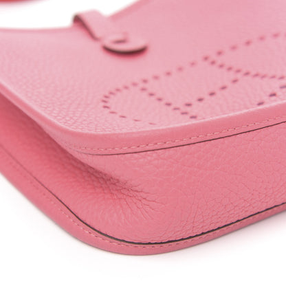 Hermes Taurillon Clemence Amazone Evelyne TPM Rose Azalee Rouge Pivoine 9 of 11