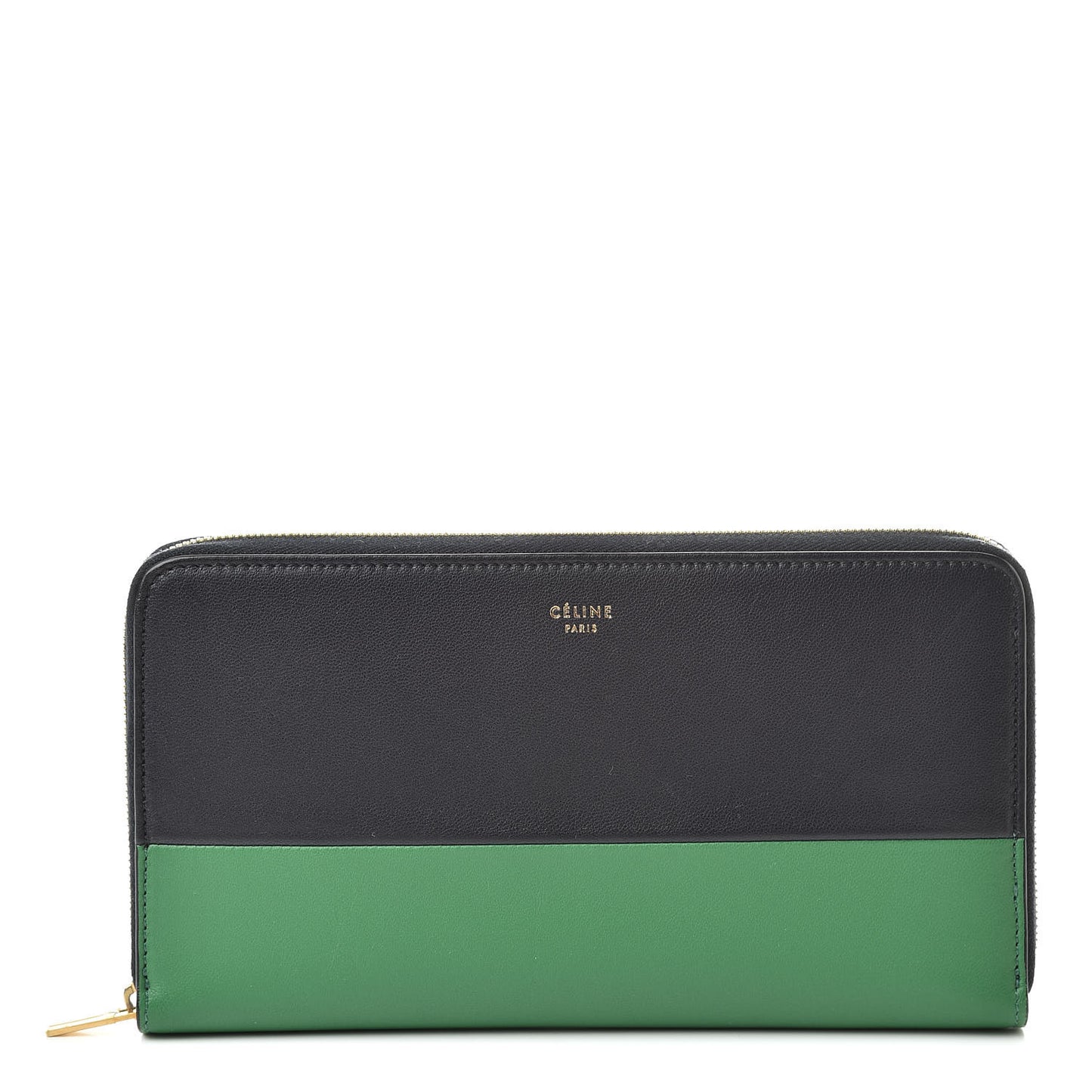 Lambskin Large Zip Around Multifunction Wallet Grass Navy