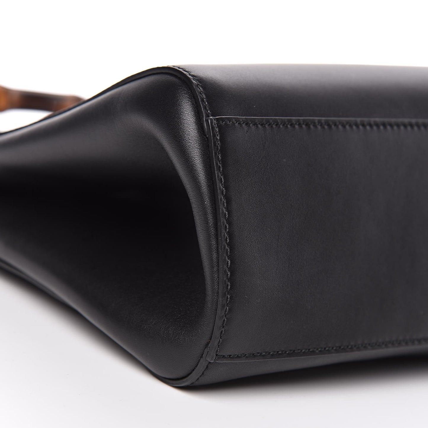 Nappa Bamboo Small Nymphaea Top Handle Bag Black