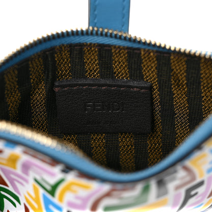 Fendi X SARAH COLEMAN Vitello Liberty FF Fish Eye Coin Case Multicolor Cyber Blue 6 of 7