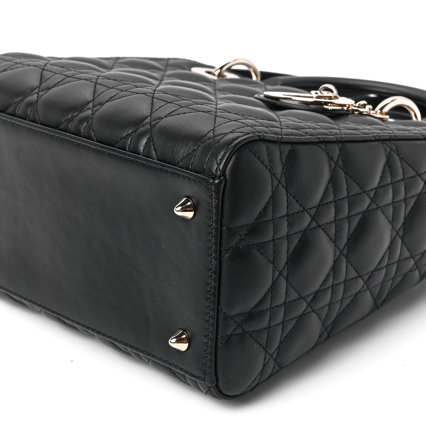 Lambskin Cannage Medium Lady Dior Black
