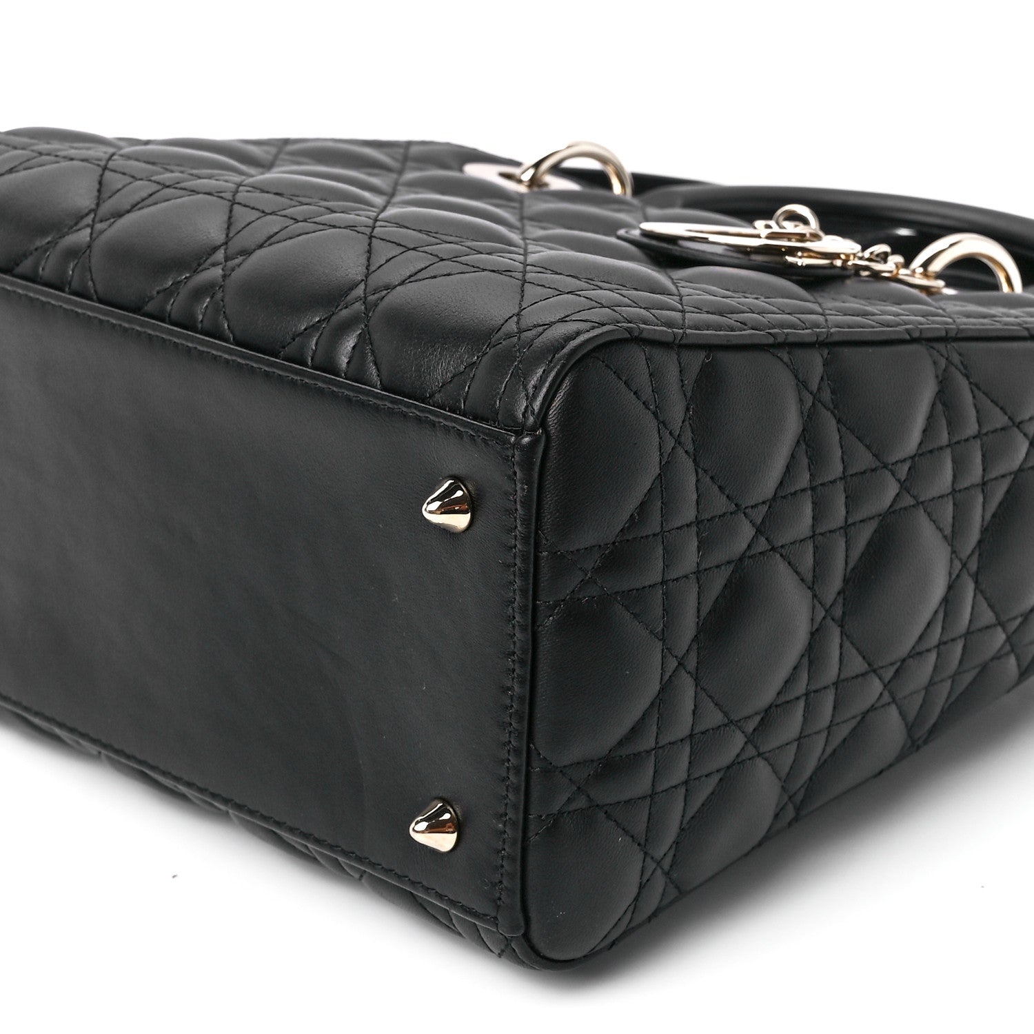 Christian Dior Lambskin Cannage Medium Lady Dior Black 11 of 11