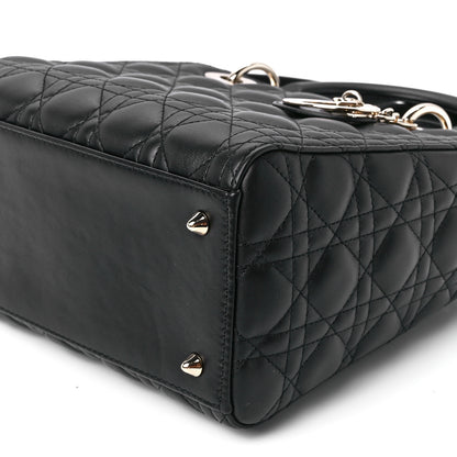Christian Dior Lambskin Cannage Medium Lady Dior Black 11 of 11