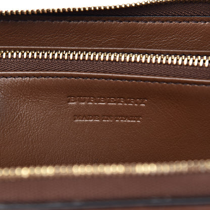Burberry Calfskin House Check Elmore Zip Around Wallet Tan 6 of 12