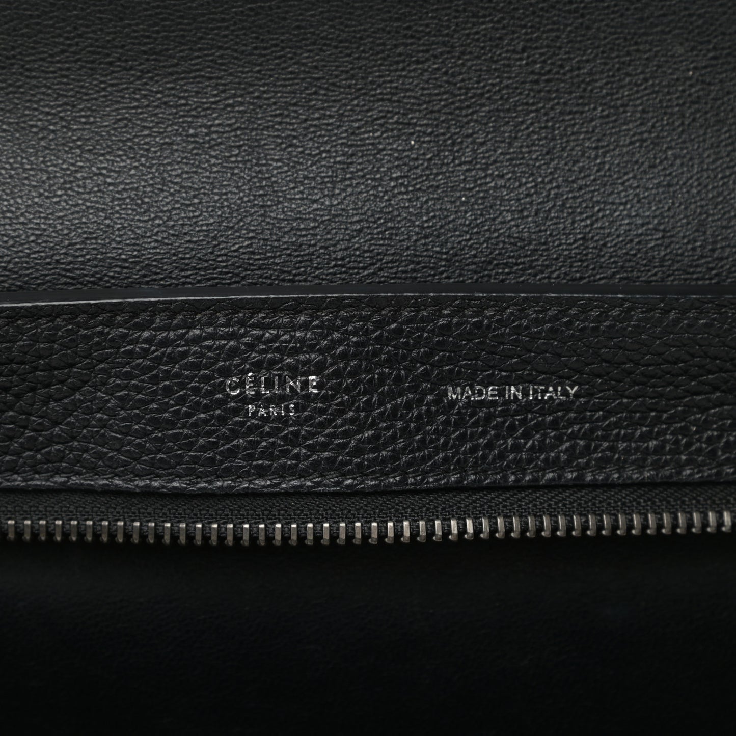 Drummed Calfskin Suede Small Trapeze Black