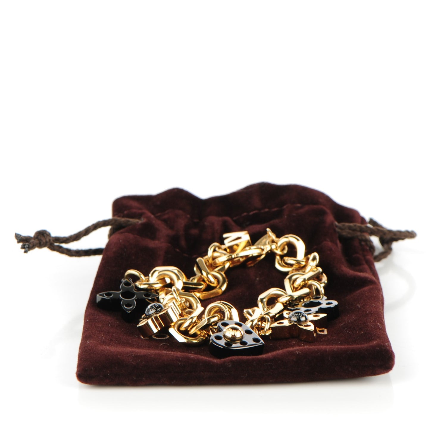 Hide and Seek Monogram Bracelet Gold