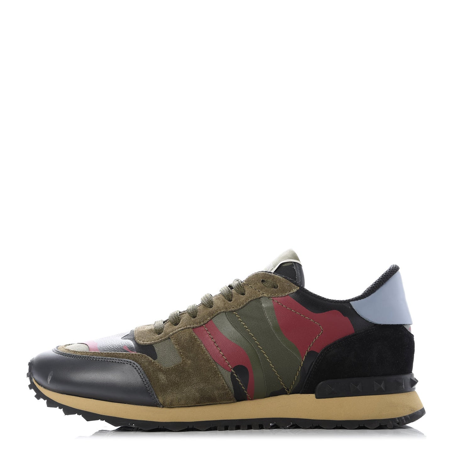 Nappa Suede Camouflage Mens Rockrunner Sneakers 42 Multicolor