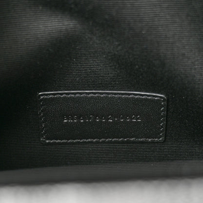 Saint Laurent Grain De Poudre Matelasse Chevron Monogram Envelope Clutch Black 7 of 8