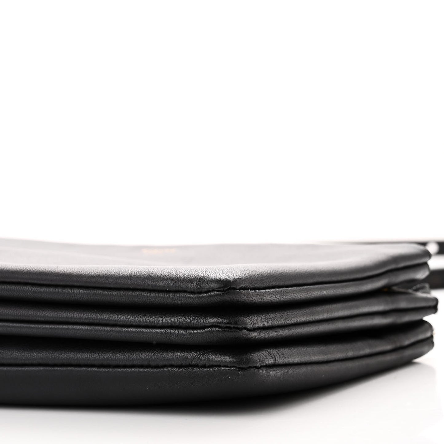 Lambskin Small Trio Crossbody Bag Black