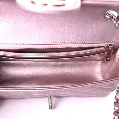 Chanel Metallic Calfskin Quilted Mini Rectangular Flap Pink 3 of 4