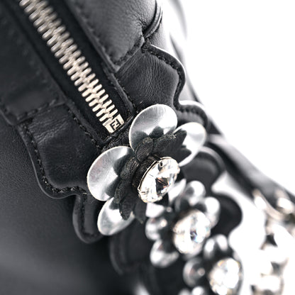 Fendi Vitello Dolce Crystal Flowerland Croc Tail Mini Backpack Black 22 of 22