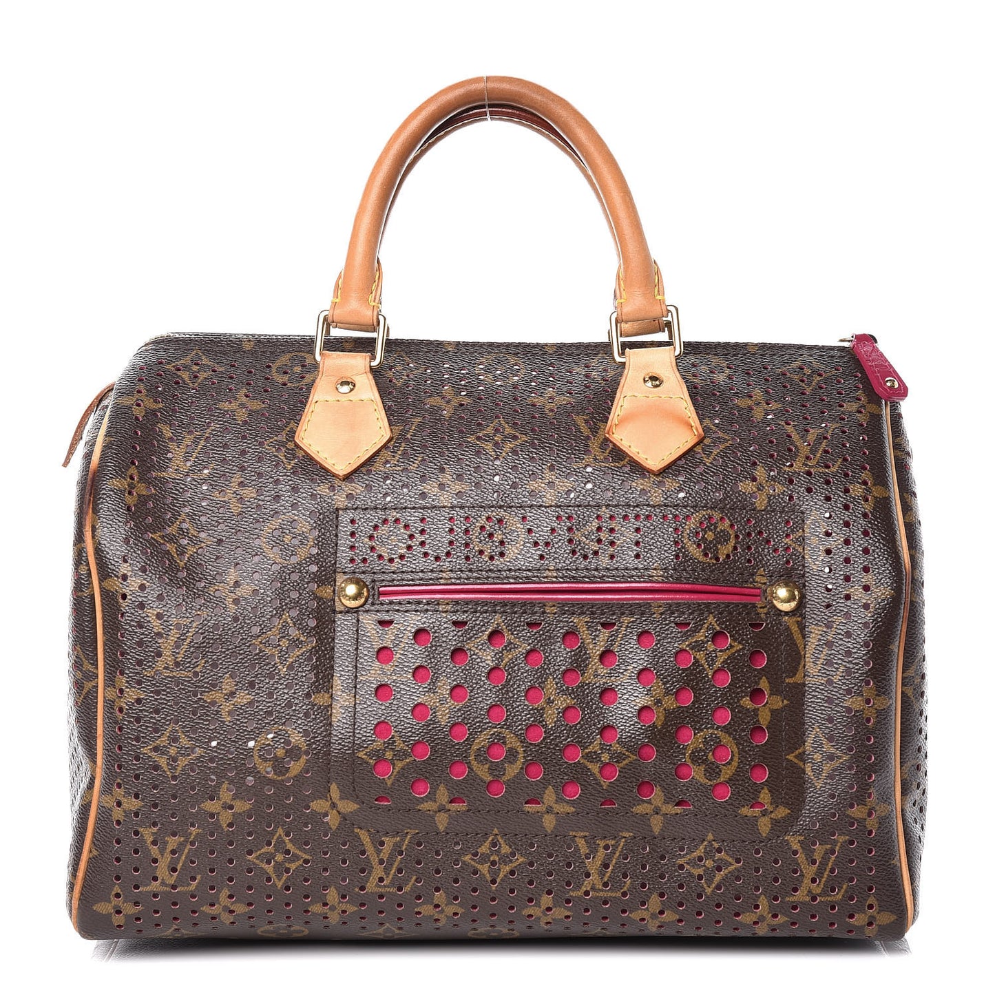 Monogram Perforated Speedy 30 Fuchsia