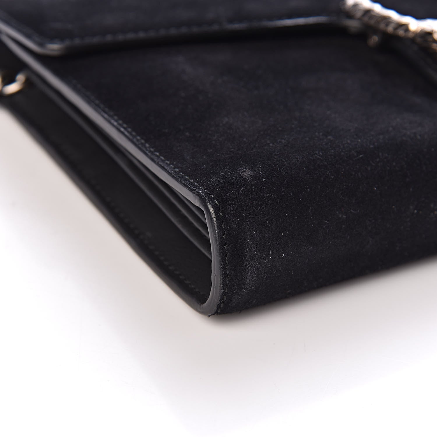 Gucci Suede Mini Dionysus Chain Wallet Black 5 of 14