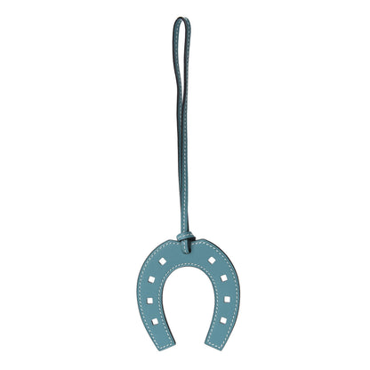 Hermes Swift Paddock Horseshoe Bag Charm Blue Jean 1 of 4