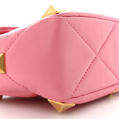 Valentino Garavani Nappa Medium Roman Stud Shoulder Bag Flamingo Pink 8 of 15