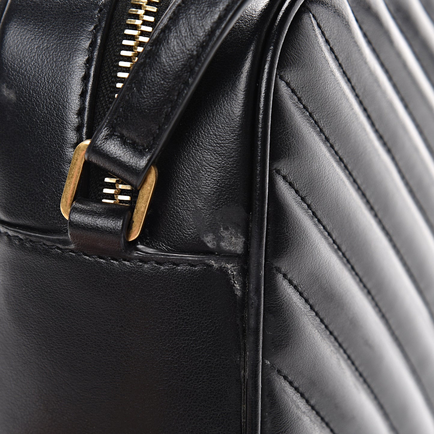 Calfskin Matelasse Monogram Lou Camera Bag Black