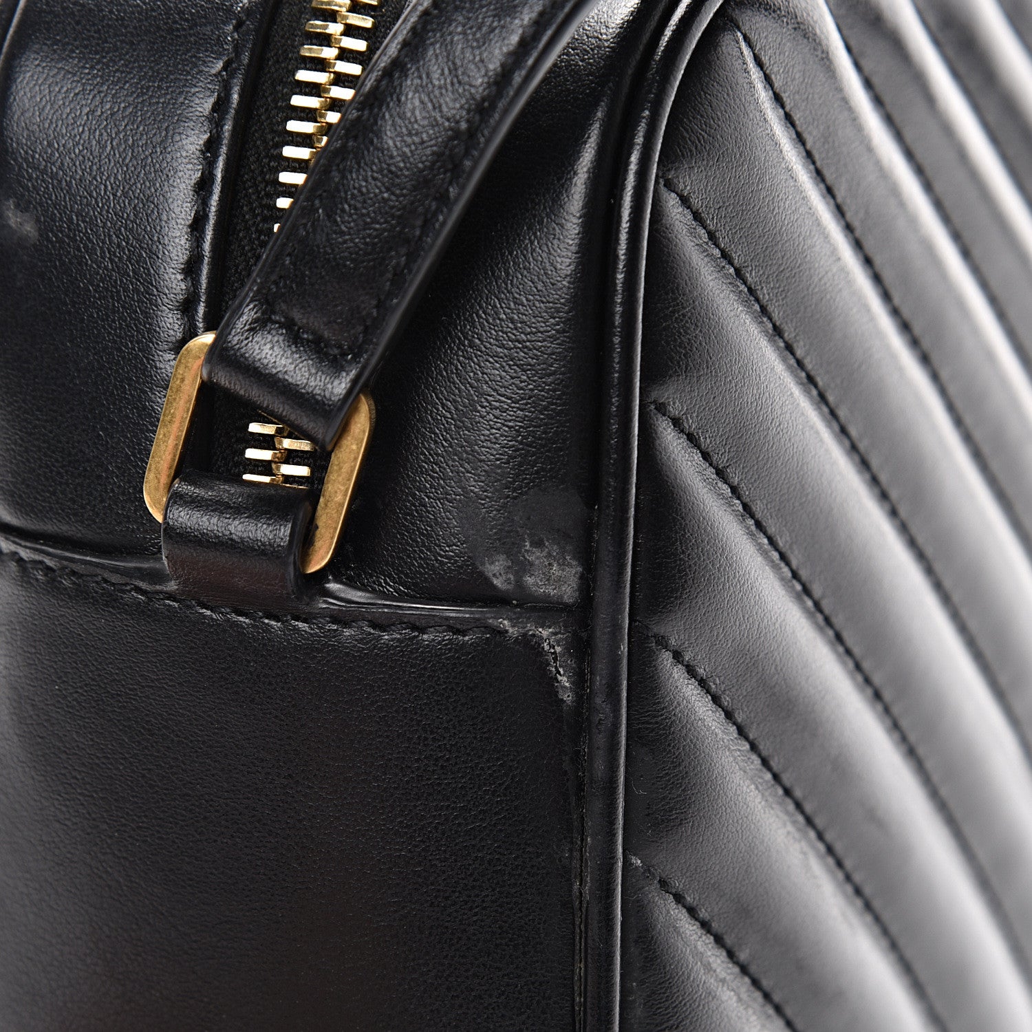 Saint Laurent Calfskin Matelasse Monogram Lou Camera Bag Black 10 of 12