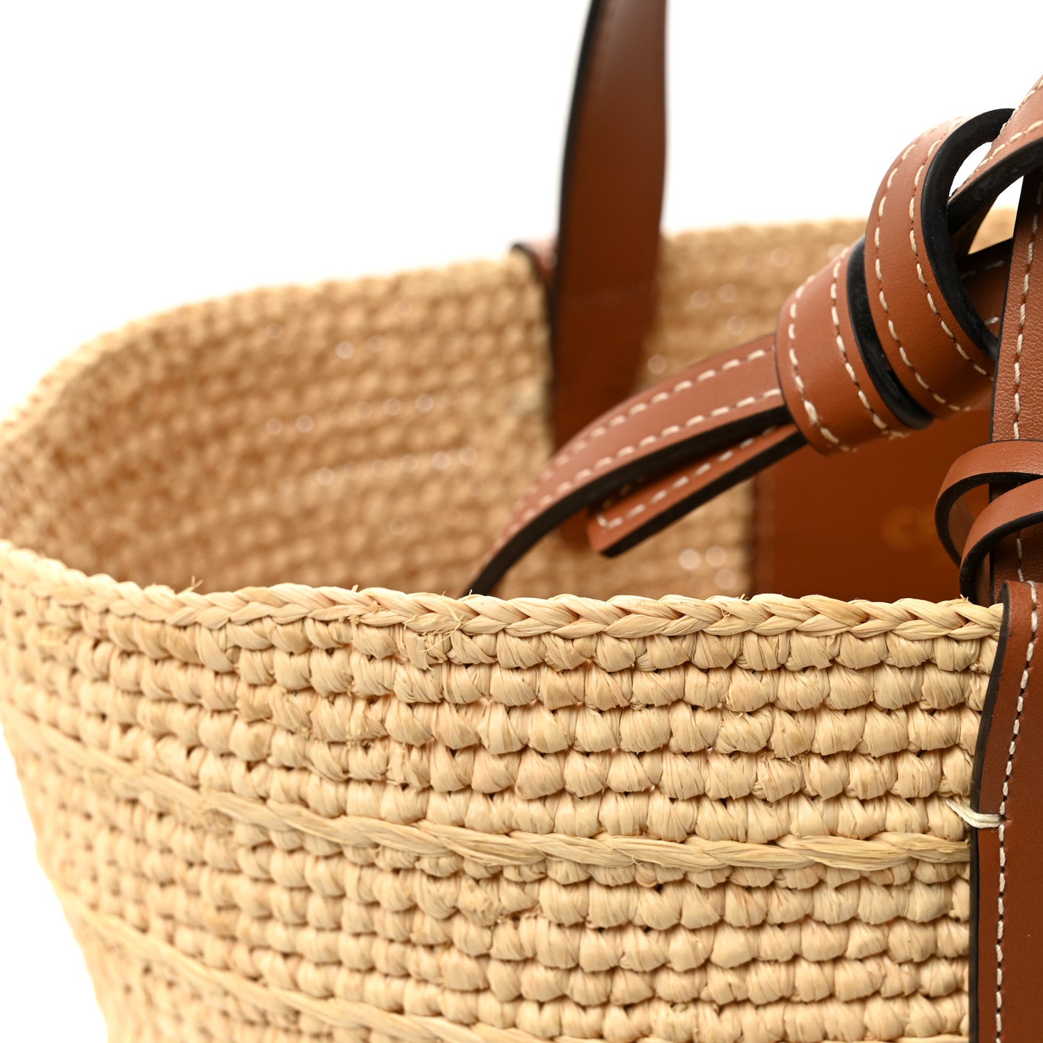 Celine Raffia Calfskin Triomphe Teen Panier Tan 12 of 12